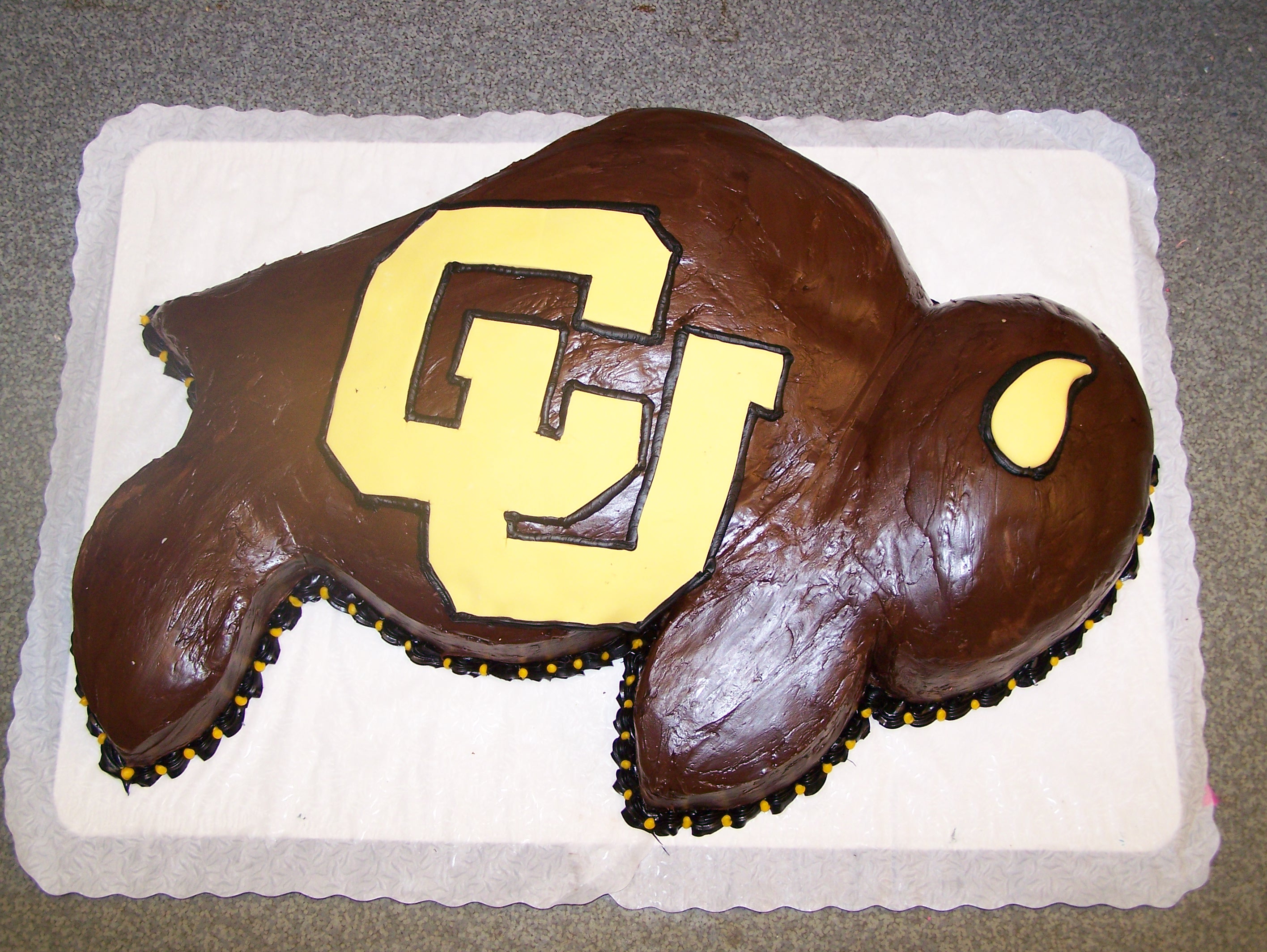 CU carved Buffalo cake le' Bakery Sensual