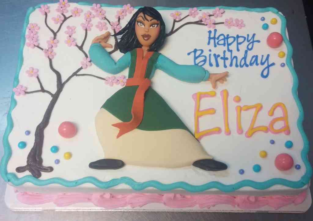 Princess Mulan Acrylic Cake Topper Heroine Happy Birthday Party Supplies  Girl Baking Decor Wedding Decoration Personalized Gift